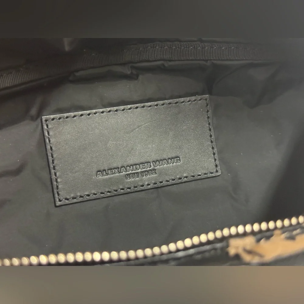 Alexander Wang Lambskin Suede Leopard Attica Belt Bag Black - Picture 7 of 10